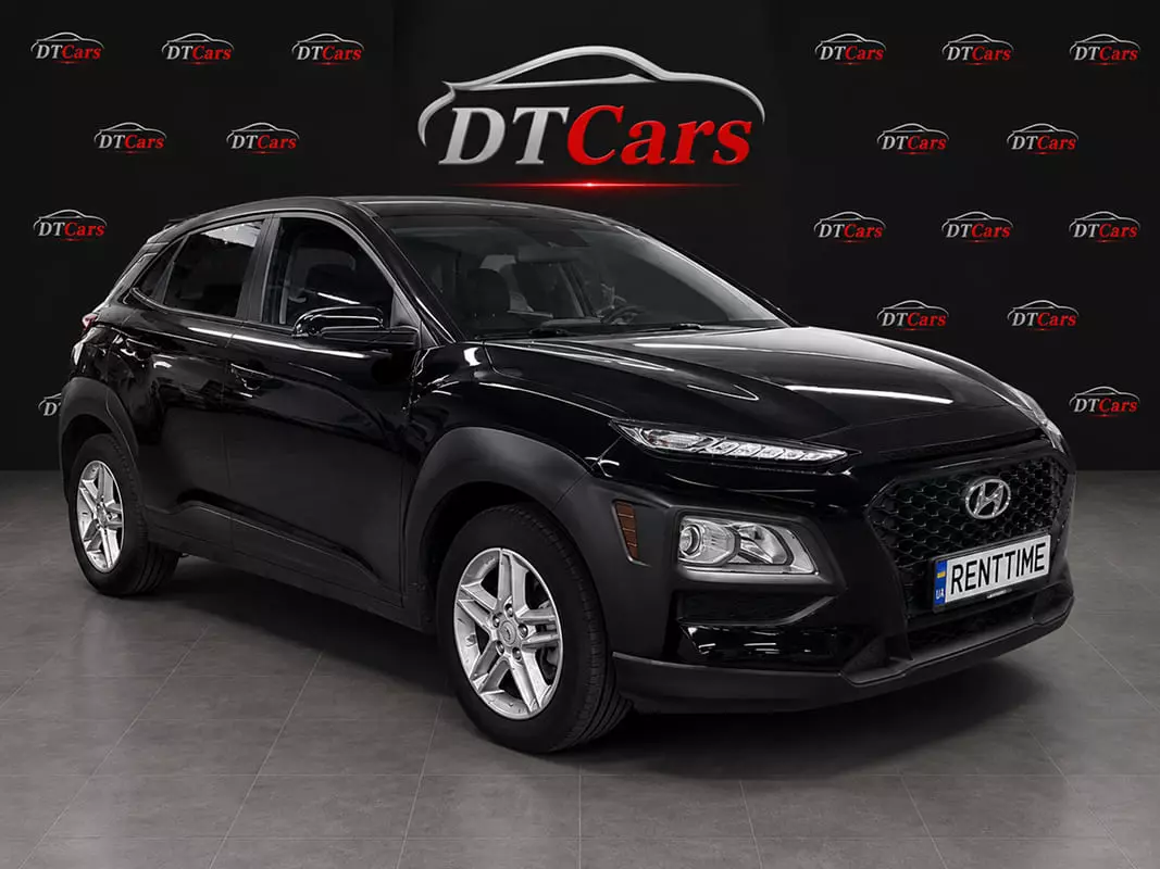 Hyundai Kona 2020 чорний для прокату в Києві