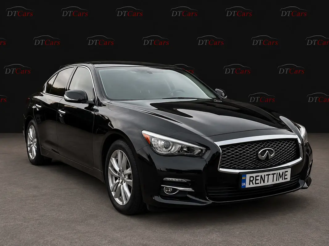 Infiniti Q50 2017 чорний для прокату в Києві