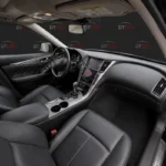 Infiniti Q50 2017 чорний вигляд ззаду
